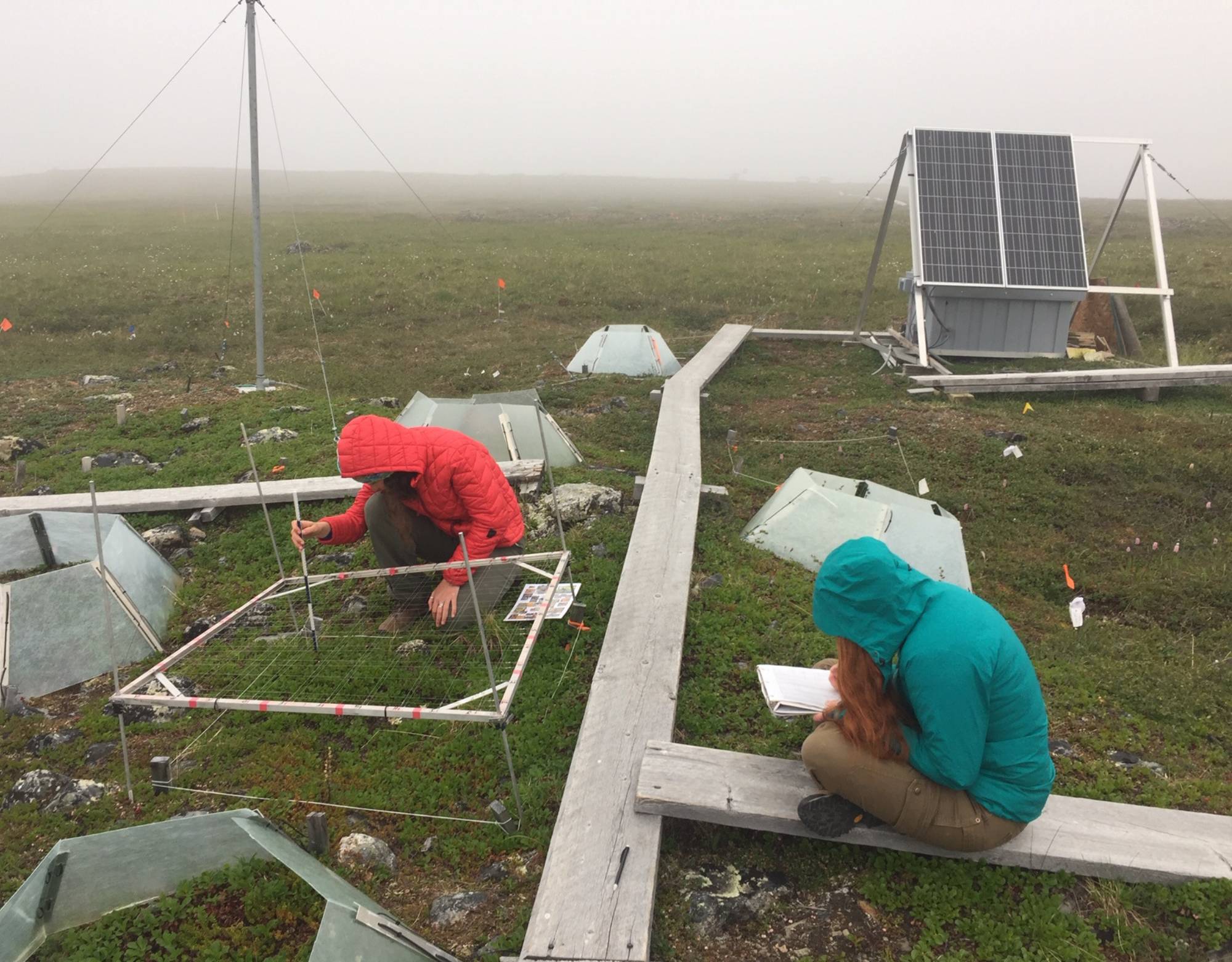 Sarah and Caroline point framing
